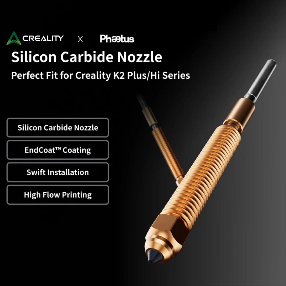Phaetus Silicon Carbide For Creality K2 Plus Nozzle Quick-Swap Nozzle Kit All-metal Design For Creality K2 Plus 3D Printer Acces