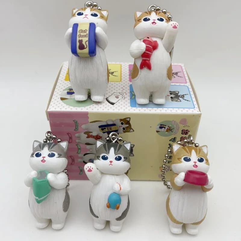 Anime 5 pz Mofusand Azione Shark Cat Figure Modello Gatti Inizio Per Cibo Ornamento Cieco Scatola Carino Giocattoli Da Collezione Regalo
