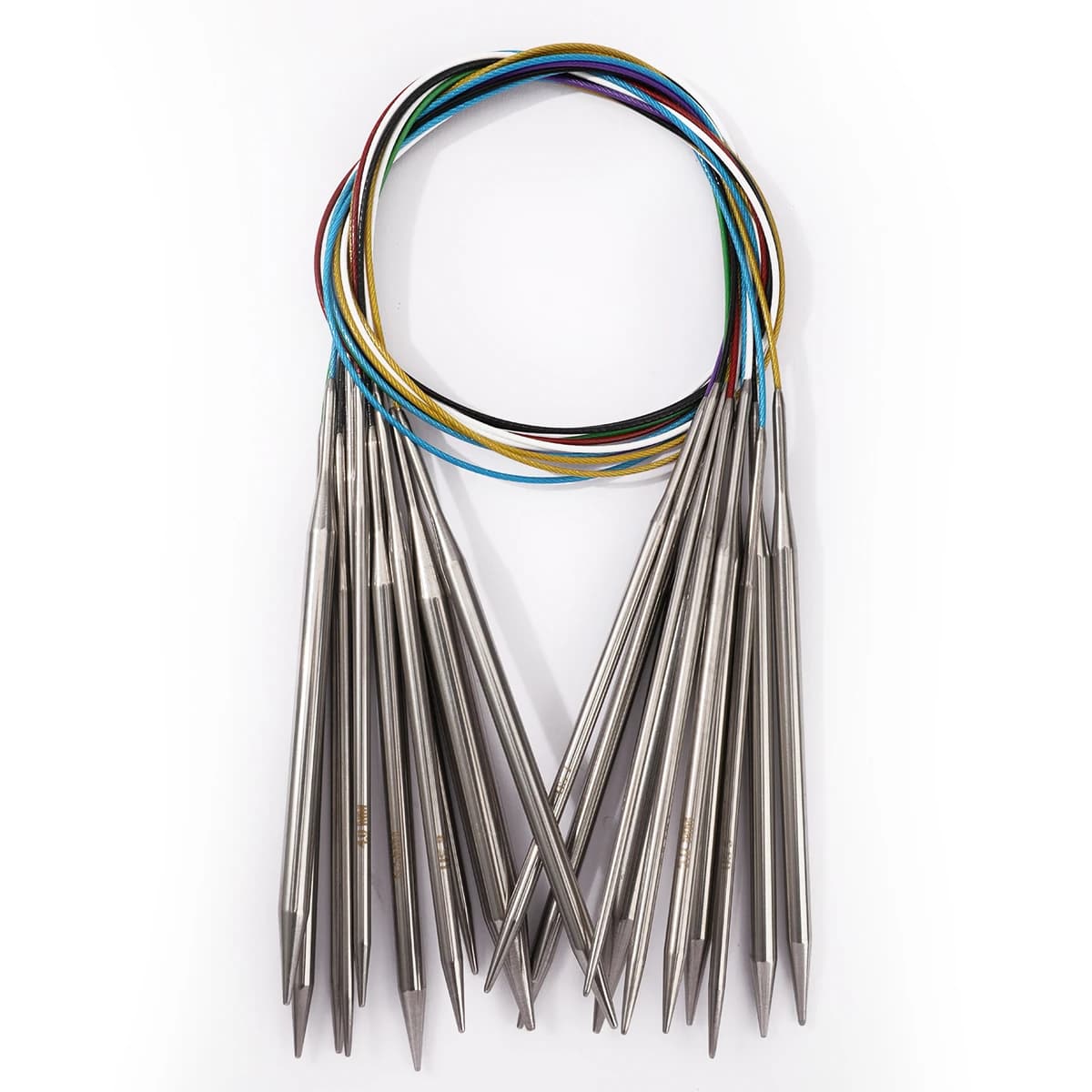 Ferri da Maglia Circolari Durevoli da 80 cm, Aghi in Acciaio Inossidabile per Realizzazione di Maglioni e Sciarpe, Accessori per Lavori a Maglia Fai-da-Te