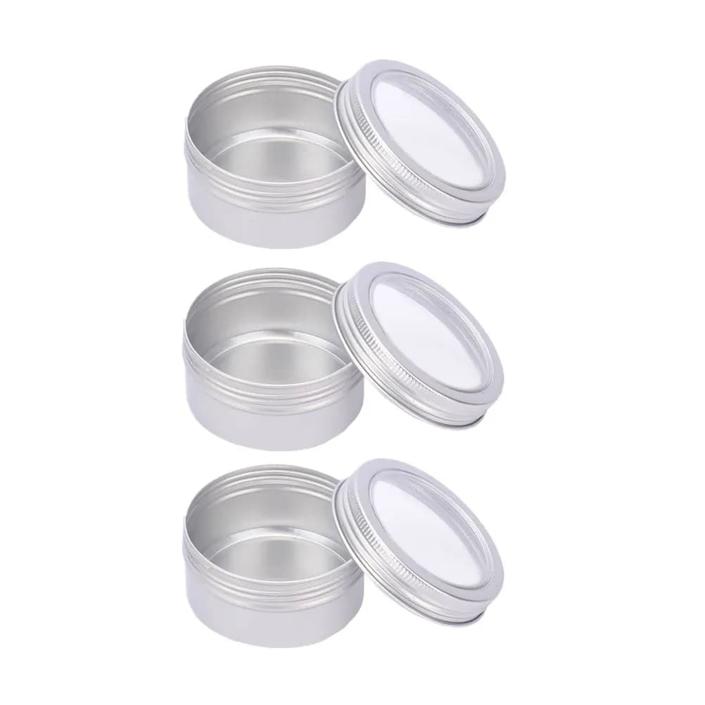 6 Pieces Aluminum Boxes for Caramels, Mini Containers Containers for Cosmetics, Aluminum Rechargeable Bars for Travel