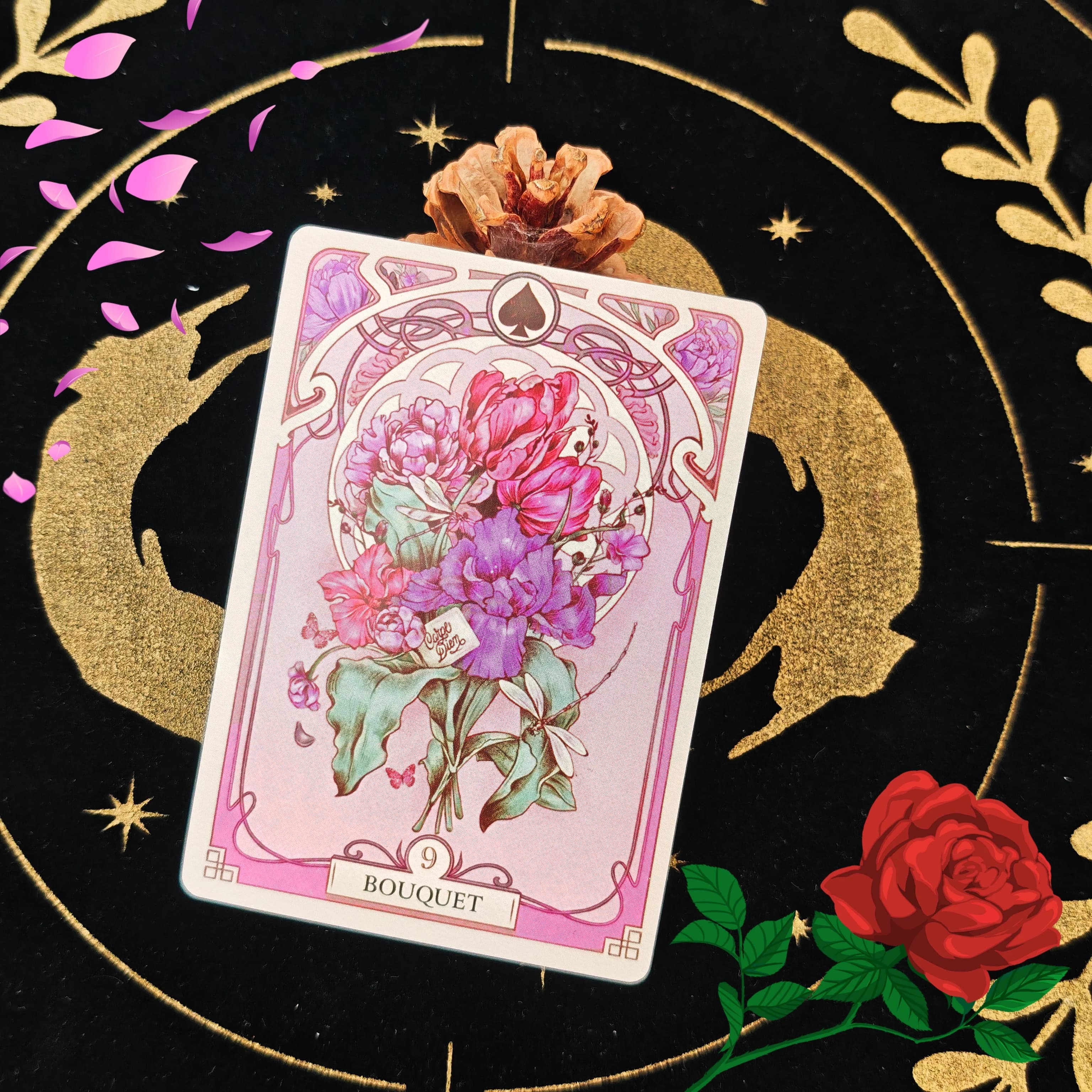 37 pezzi di carte Romatic Lenormand Mazzo di tarocchi Versione inglese completa Mazzo di oracoli per giochi da tavolo per ragazze 10.2 * 7.2 cm
