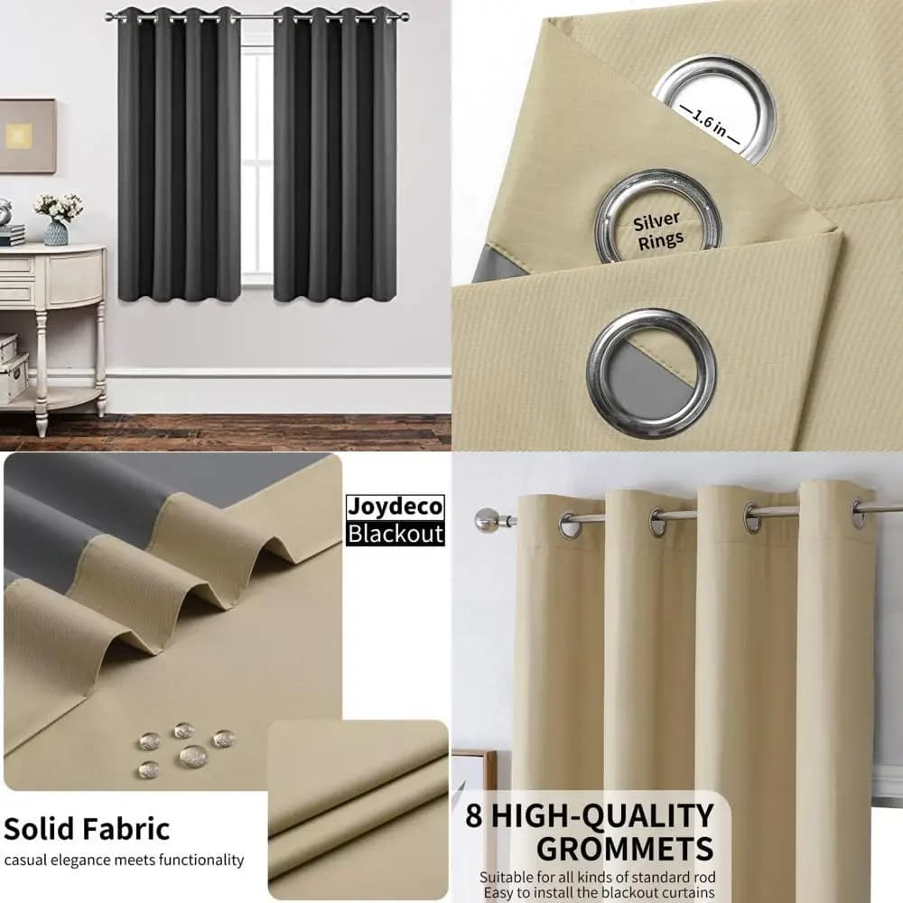 Darkening curtains for 63 inch long thermal insulation, set of 2 panels, burgundy curtains with large windows eyelet
