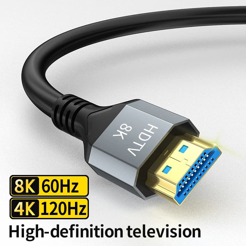 HDMI Cable 2.1 8K Adapter 4K @ 120Hz 8K @ 60Hz 48Gbps for EARC ARC HDCP High Speed Video Cable Laptop TV Projector HD