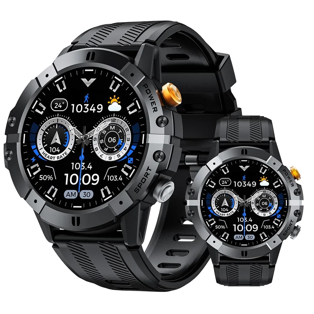 Orologio intelligente militare da esterno Chiamata Bluetooth Smartwatch Orologio fitness IP68 Orologi sportivi da uomo impermeabili per IOS Android 2025