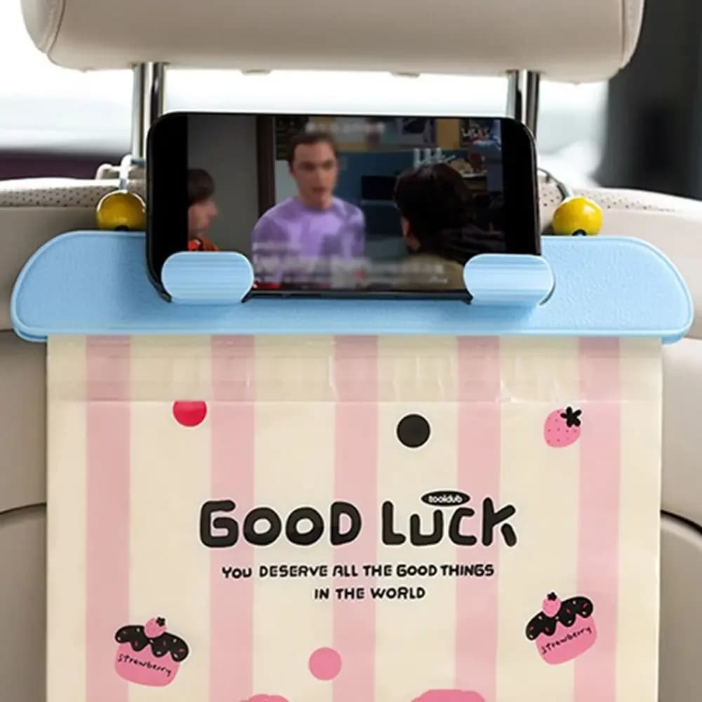 Borsa per la spazzatura riutilizzabile per appendere l'auto, custodia portatile per interni di veicoli con supporto adesivo per l'organizzazione