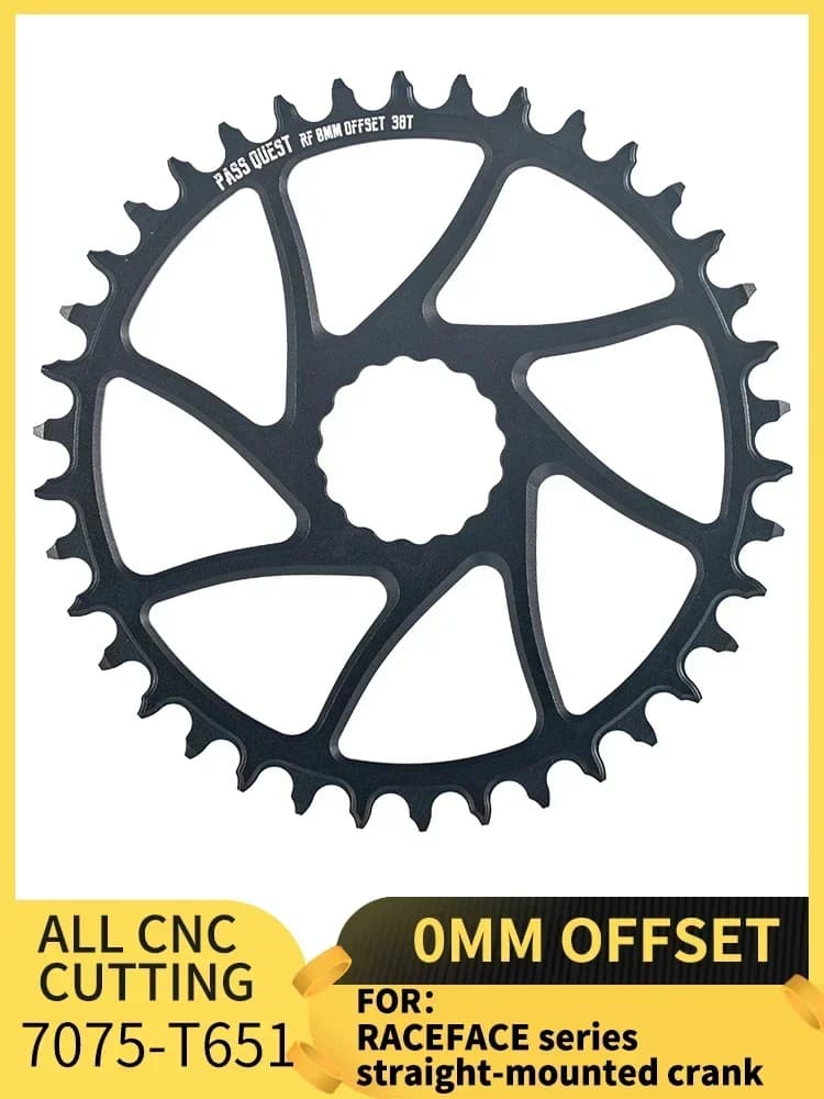 Corona ovale stretta larga RACE FACE (offset da 0 mm).