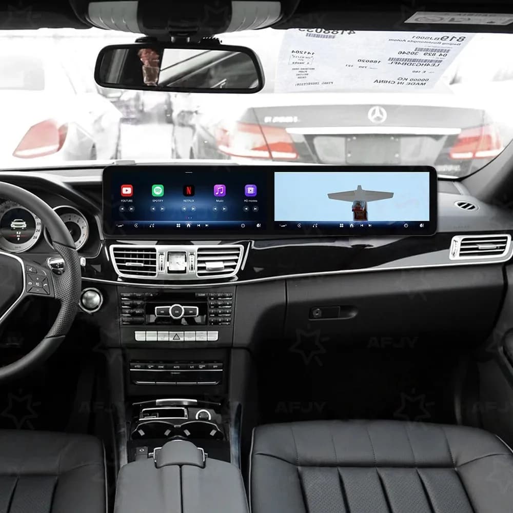 Doppio touch screen da 12,3 pollici Android 14 per Mercedes-Benz Classe E 2009-2012 Wireless CarPlay Navigazione GPS Autoradio Car Media
