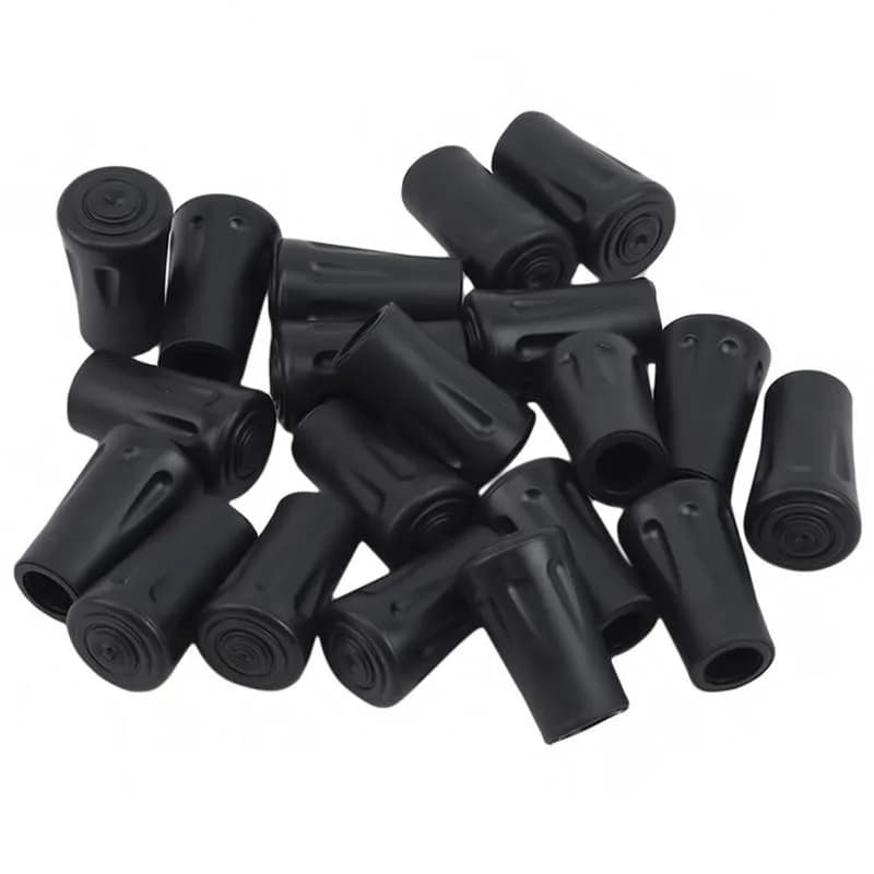 10Pcs Nordic Walking Pole Trekking Pole Tip Protectors Rubber Pads Buffer Replacement Tips End For Hiking Stick