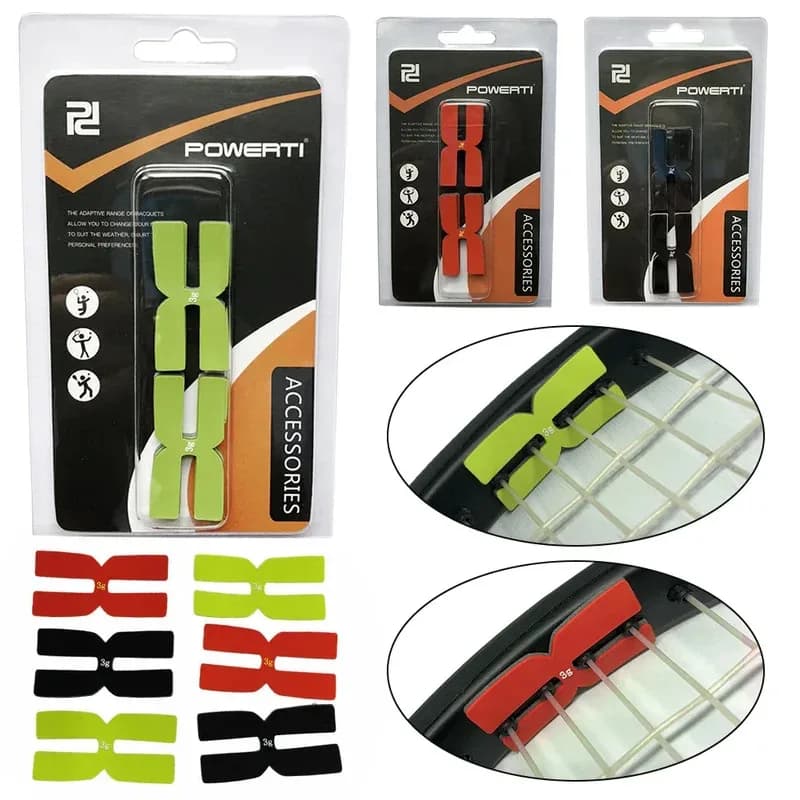 Set of 6 Pieces Counterweight Straps for Tennis and Badminton Racks, Type H, 3g, Silicone Strips for Sport Balancing