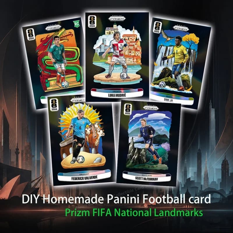DIY Homemade Panini Signature Card Lionel Messi Lamine Yamal Erling Haaland Cristiano Ronaldo Gif Valentine's Day Board Game