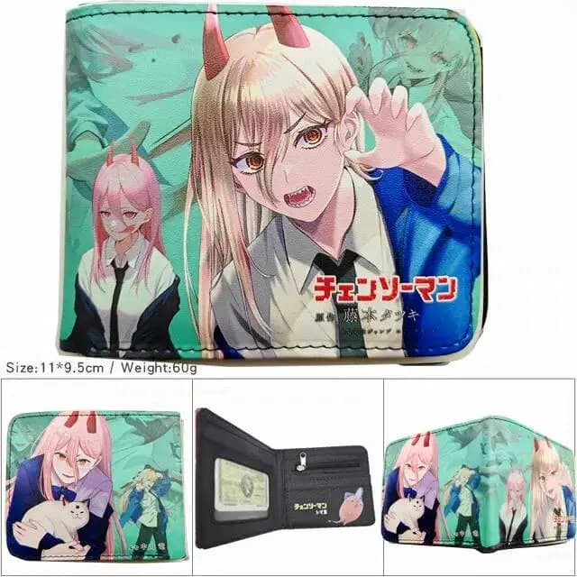 Portafoglio Reze Denji Power Cartoon Anime per ragazzi e ragazze, creativo, multifunzionale, casual, pratico, porta carte di credito ACG