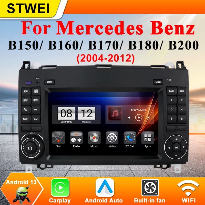 For Mercedes Benz B150 B160 B170 B180 B200 Android 13 Autoradio Multimedia GPS Navigation Wireless Carplay Screen