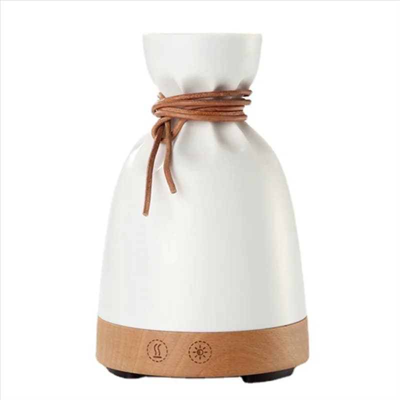 ABVI-Small Bag Diffusore di Aromi, Umidificatore Ultrasonico Portatile con Design in Legno Massello, Lampada per Aromaterapia con Oli Essenziali