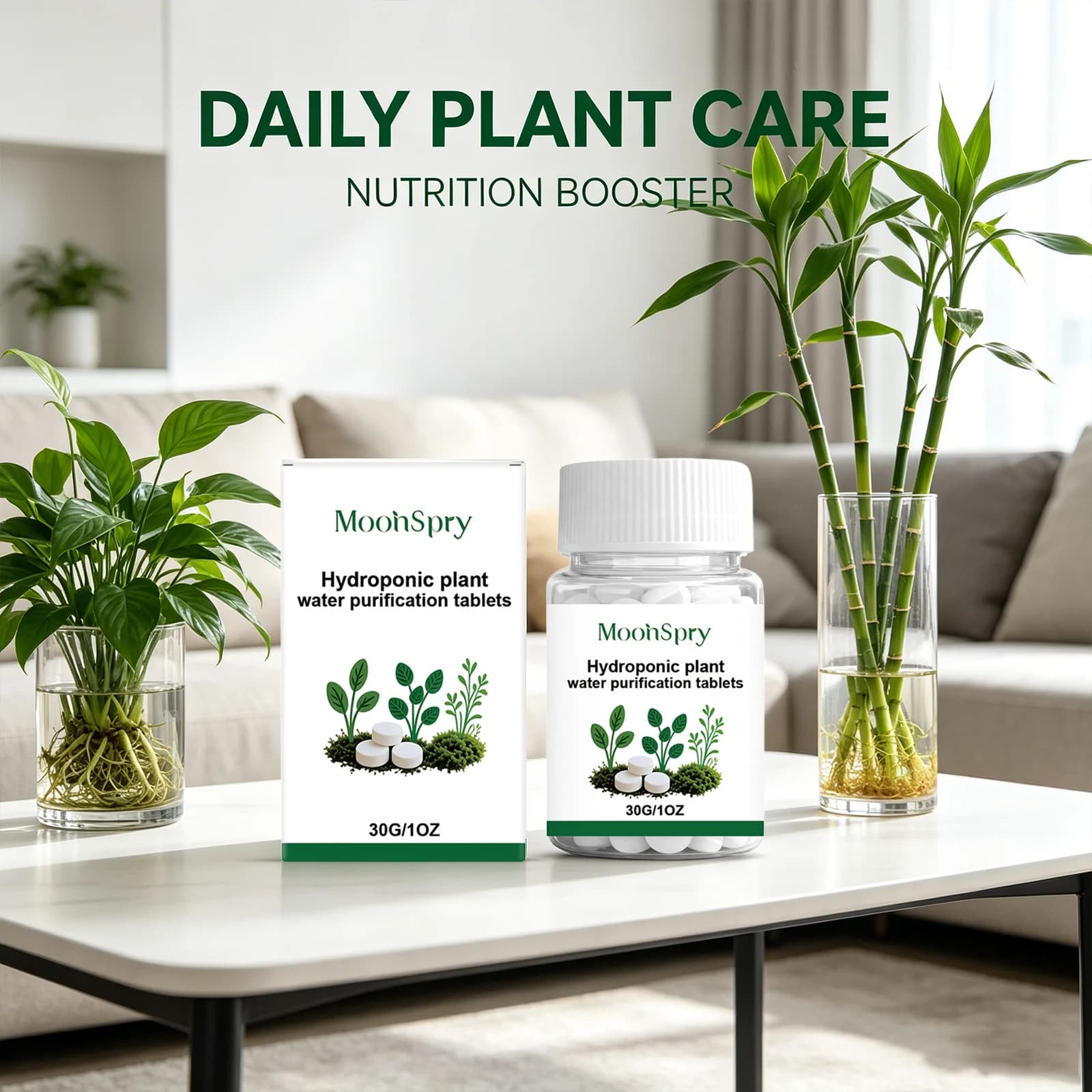 Hydroponic Plant Water Purification Tablets Improve Water Quality Promote Root Growth Enhance Oxygen Content Nutrient Supplement