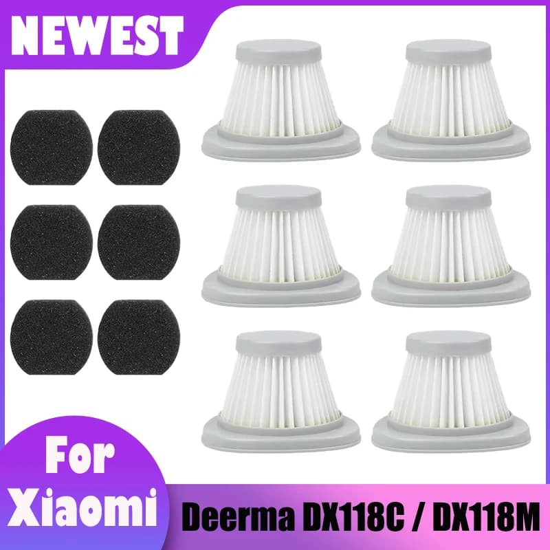 Per Xiaomi Deerma DX118C / DX118M Parti per aspirapolvere 10 pezzi / 6 pezzi / 5 pezzi / 1 pezzo Filtro HEPA + Sostituzione spugna filtro