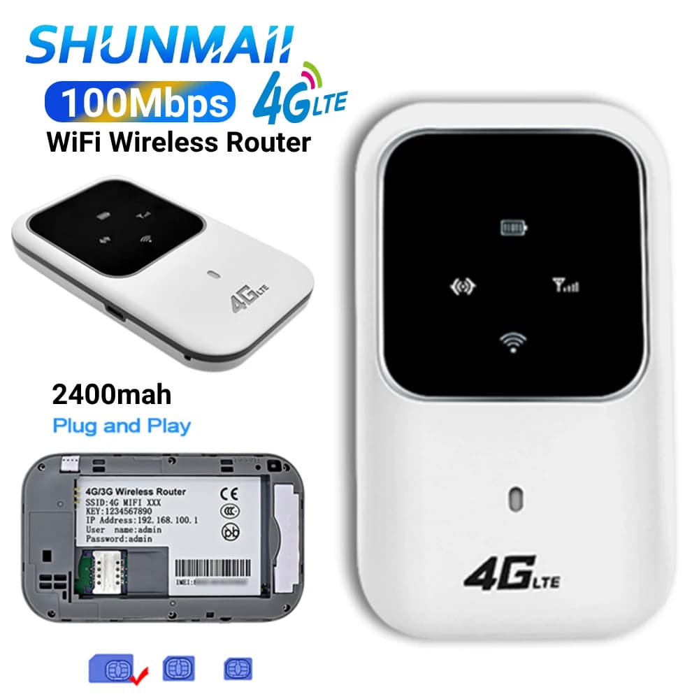Ripetitore wireless Mini WiFi 100Mbps 4G LTE Hot Spot Amplificatore di segnale Wi-Fi a banda larga mobile Hotspot SIM Modem WiFi sbloccato