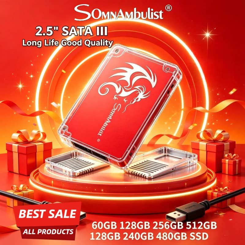 SomnAmbulist Sata3 SSD Solid State Drive 2.5 60GB 128GB 256GB 512GB 128GB 240GB 480GB for Laptop Desktop Hot Sale