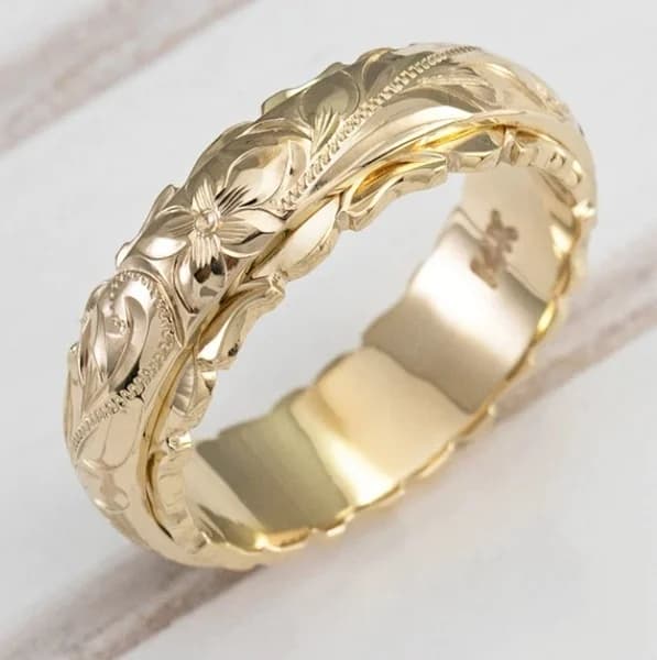 Delysia King Women Carving Rose Ring regalo di anniversario aristocratico alla moda gioielli versatili all'ingrosso