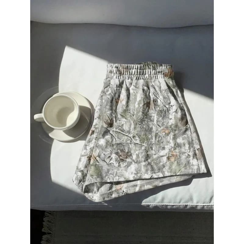 Pantaloncini Casual da Spiaggia da Donna, Stile Estivo, Vita Neutra, Altri Materiali, Altri Motivi, Altri Dettagli