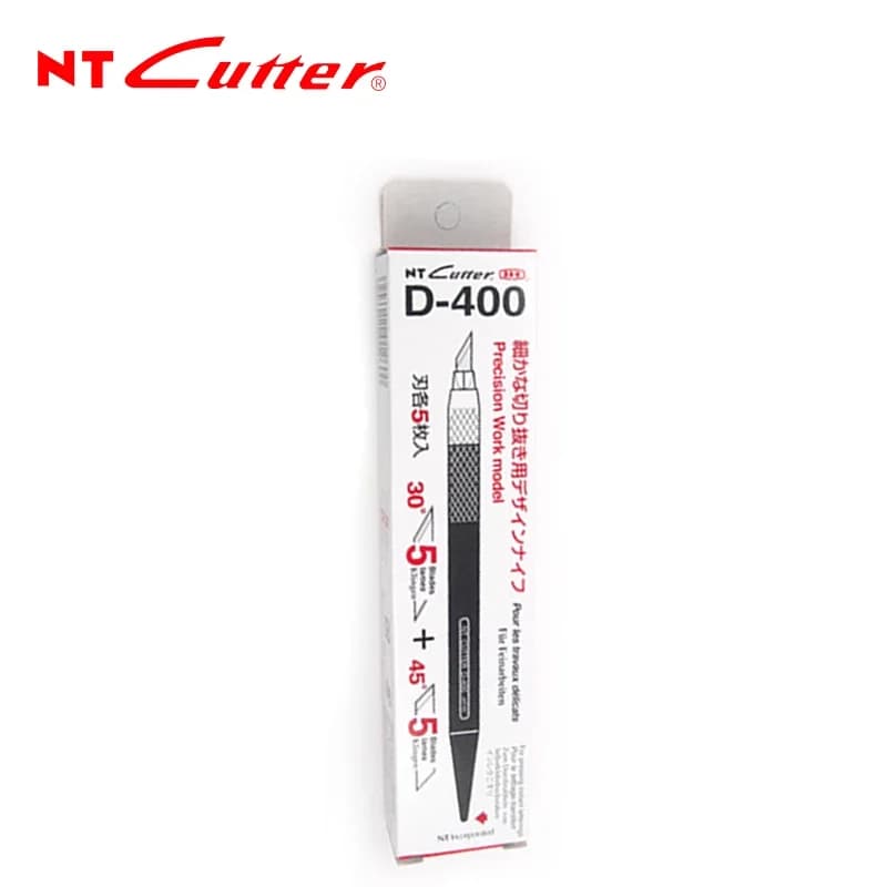 NT Cutter D-400 Precision Work Model Pen Knife with 10pcs Spare Blades BDC-200P BDA-200P Penknife Cutter Craft Art Carving Tools