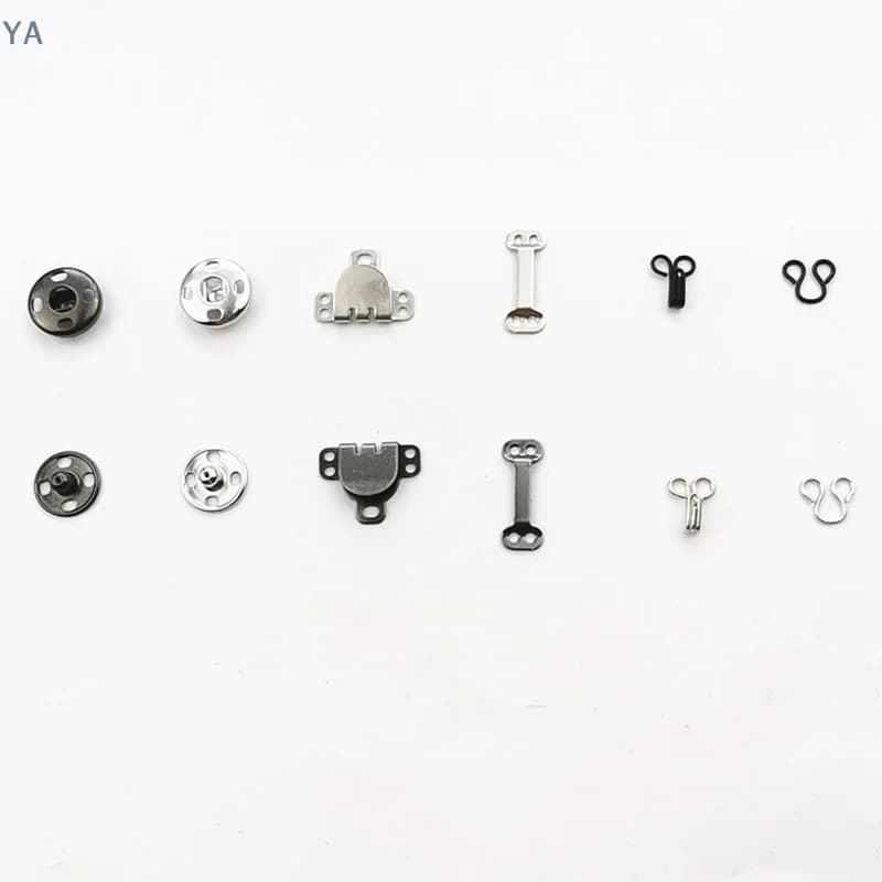[YA]Sewing Hooks And Eyes Set Sew-on Snap Buttons DIY Clothing Button Sewing Closures Snaps Kit For Clothes Bags Sewing Craft