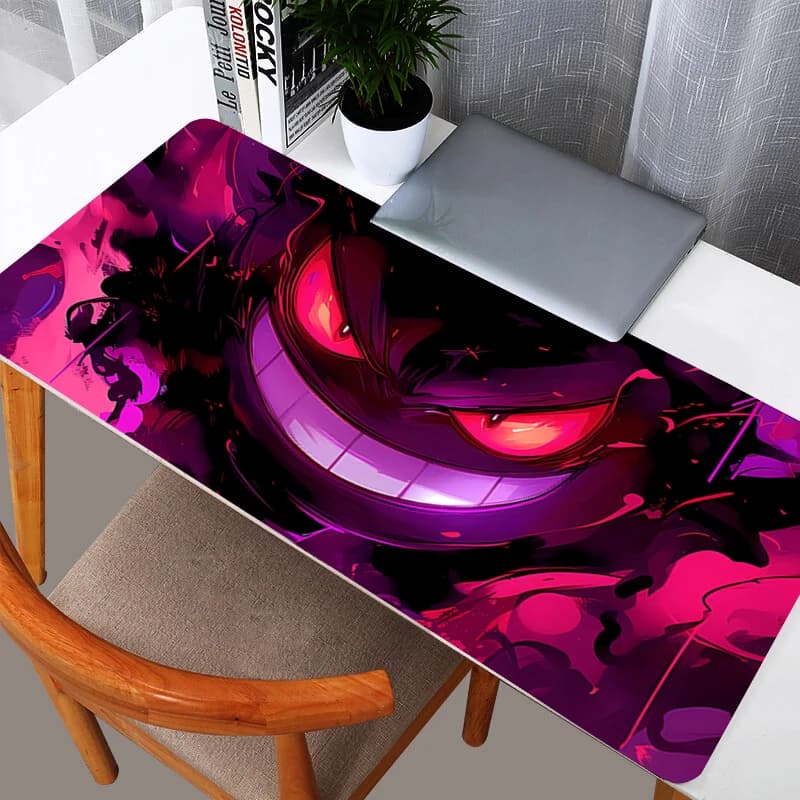 Tappetino per Mouse Grande da Ufficio, Tappeto da Scrivania Gengar, Accessori Durevoli per Tastiera e Laptop, Mousepad da Gaming