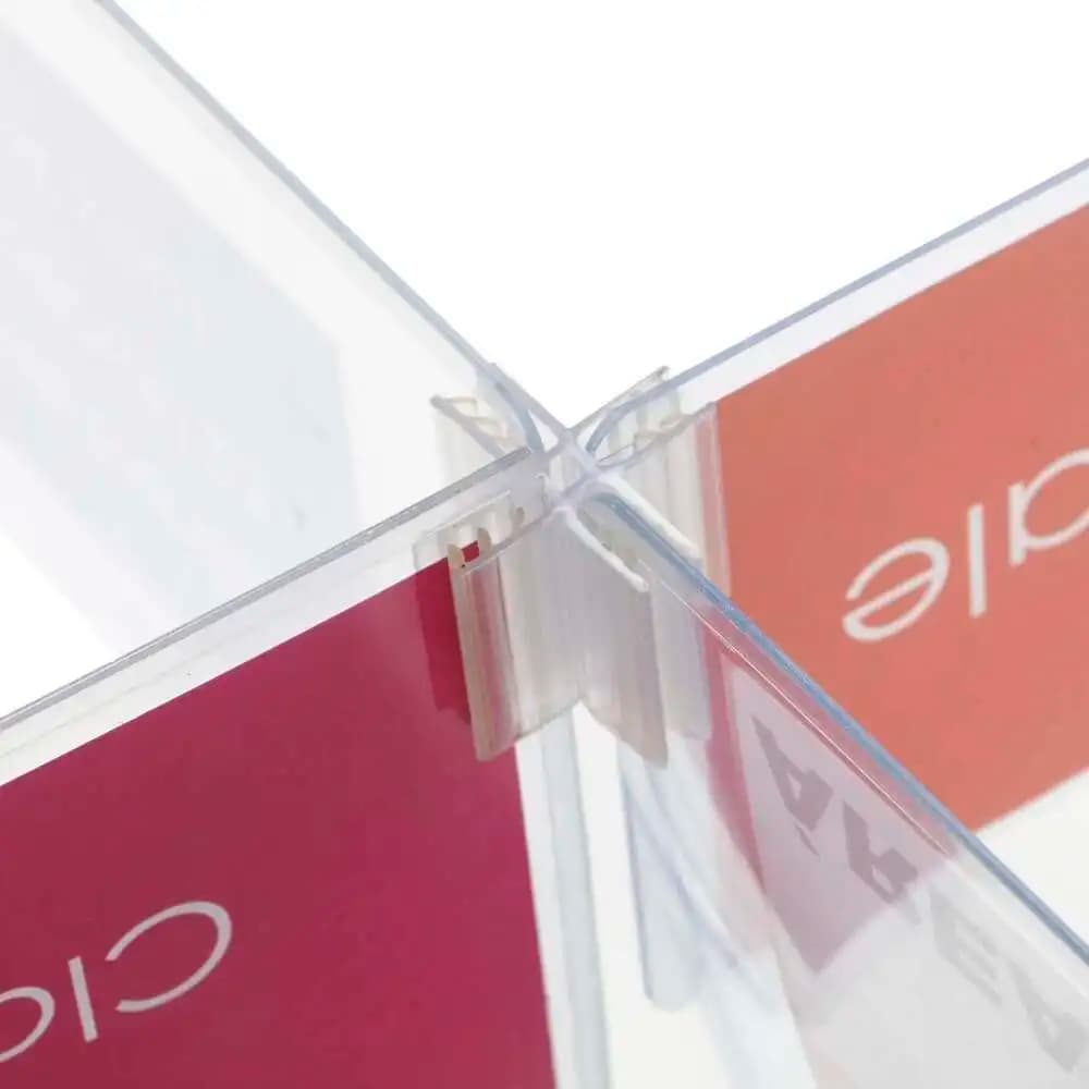 Display da pannello a 4 vie Etichetta da costruzione Etichetta Scheda con impugnatura Striscia Clip Morsetto Clip per scheda Kt Collegamento scheda di carta Striscia dati di fissaggio