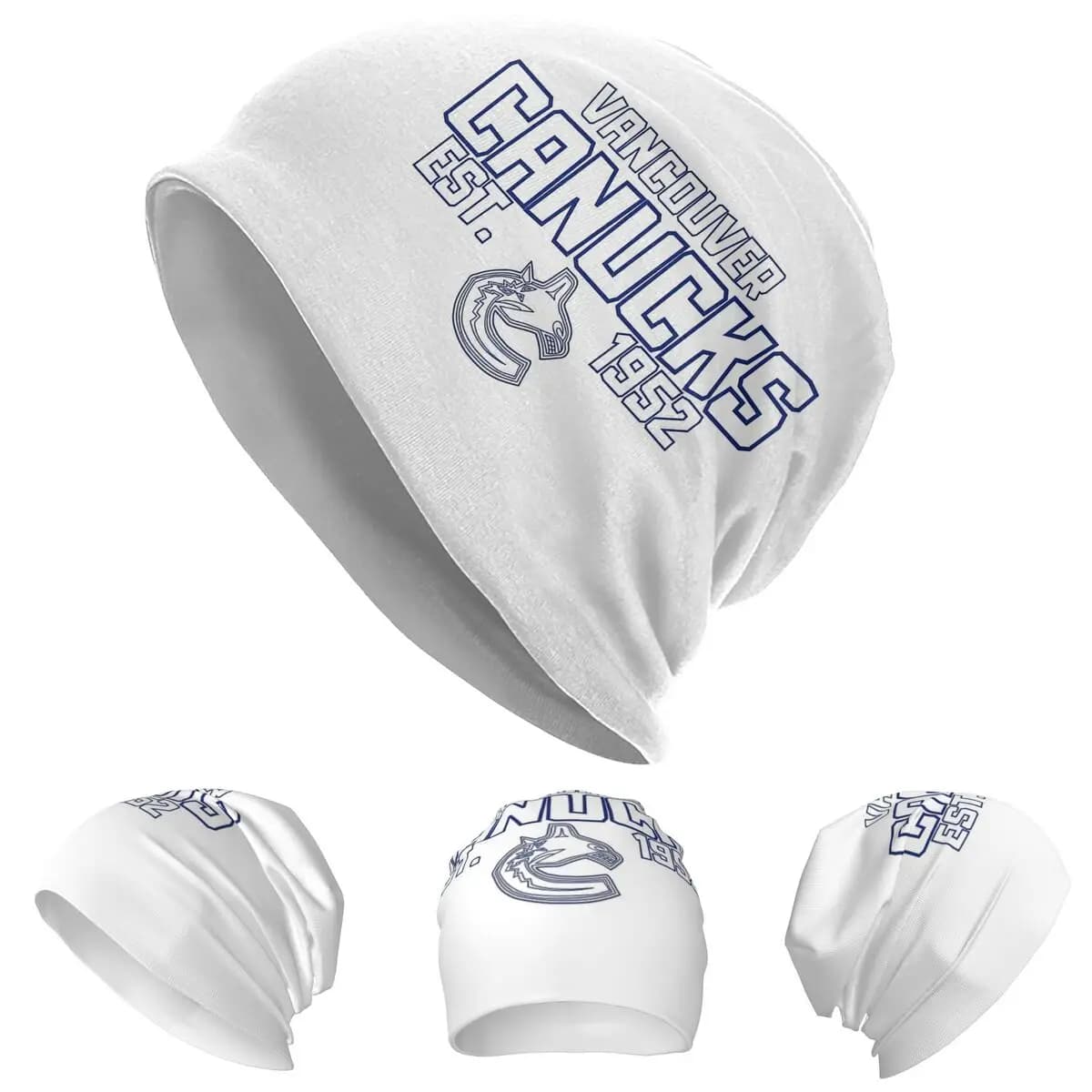 Vancouver Canucks Hockey Canada Skullies Berretti Cappelli Caldi Autunno Inverno Berretto da esterno Berretti a cuffia lavorati a maglia per adulti unisex