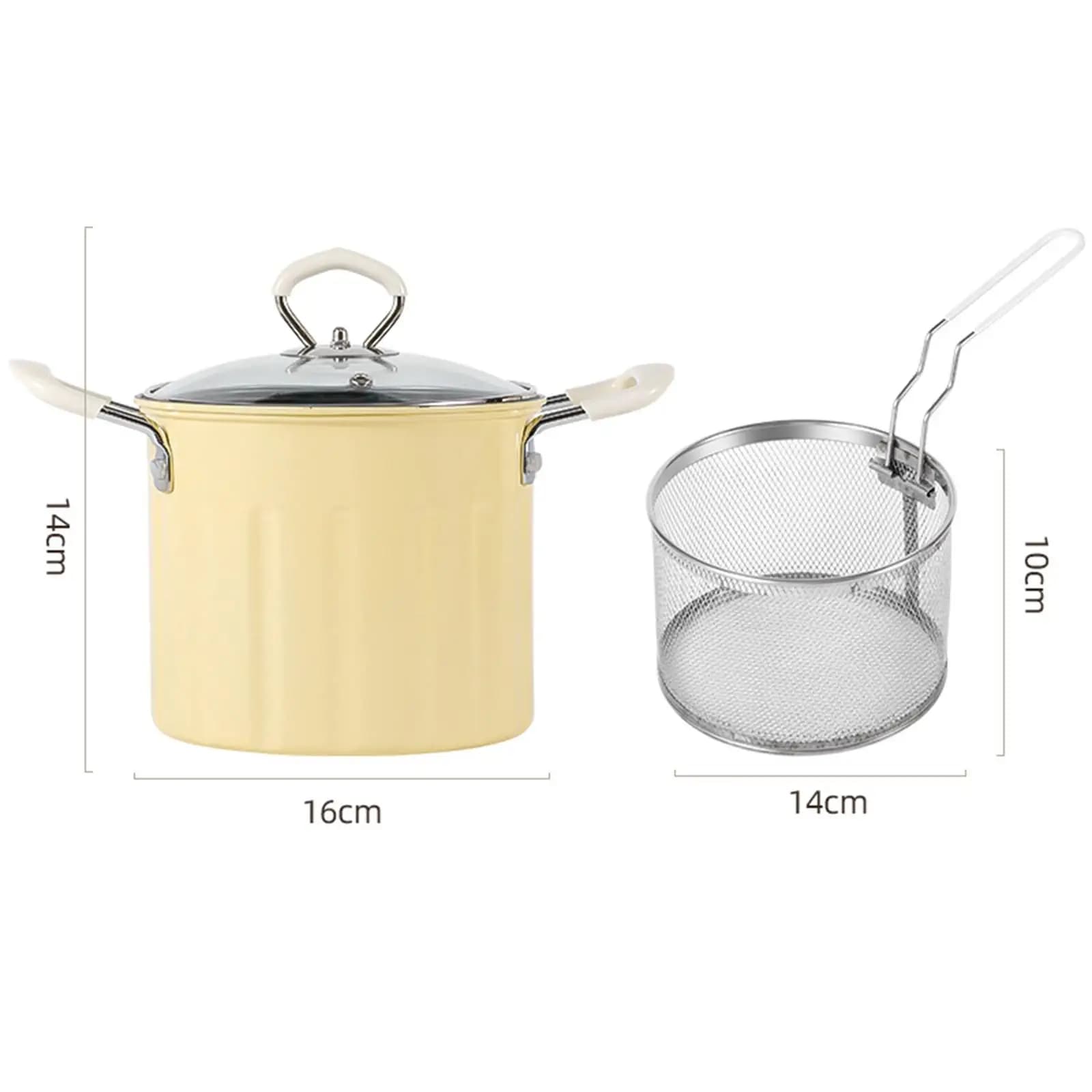 Deep frying pan with Manico and Colino, Easy to clean, Frying pot for Kitchen and Party, Ideal for Fries