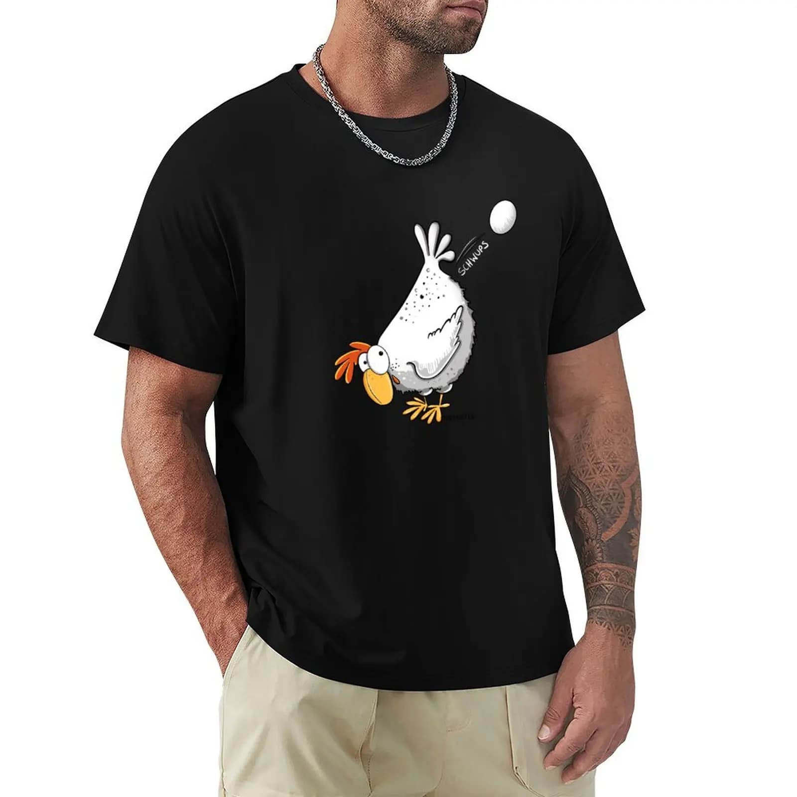 T-shirt Happy Chicken Lays an Egg T-shirt sportiva ad asciugatura rapida per sport all'aria aperta