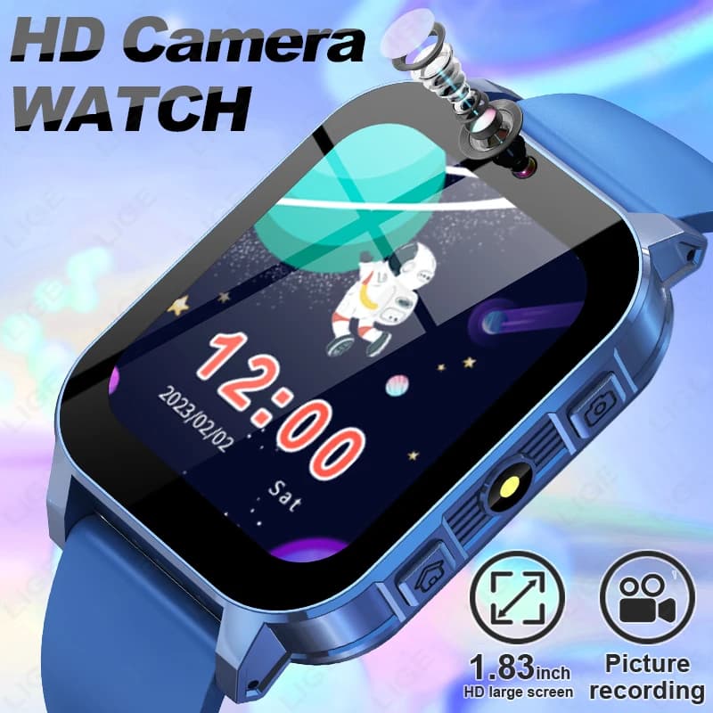 LIGE Kids Smart Watch Learning Word Puzzle Giochi Riproduzione musicale Sveglia Bambini Smartwatch elettronico Regali per ragazzi e ragazze