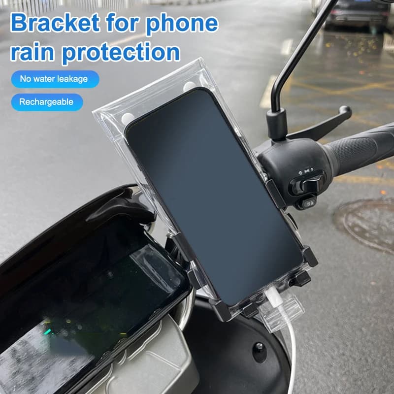 5 pezzi di protezioni per telefono impermeabili trasparenti, coperture per custodia, custodia per telefono antipioggia, schermo tattile per ciclismo, moto, bicicletta