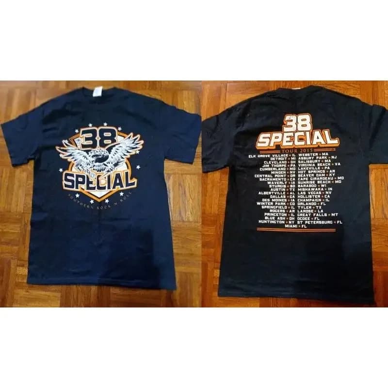 38 Special T Shirt 2015 Tour Dates Two Sided Black All Size O
