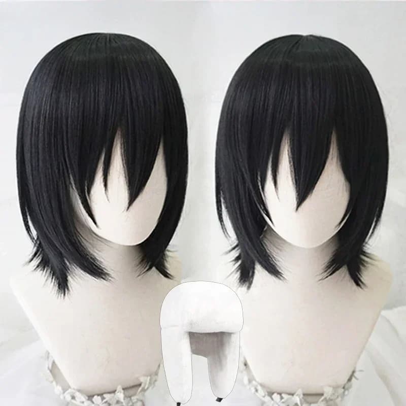 Anime Fyodor parrucca Bungo Stray Dogs Fyodor Dostoevsky parrucca Cosplay corta nera resistente al calore capelli sintetici parrucche Anime Perucas