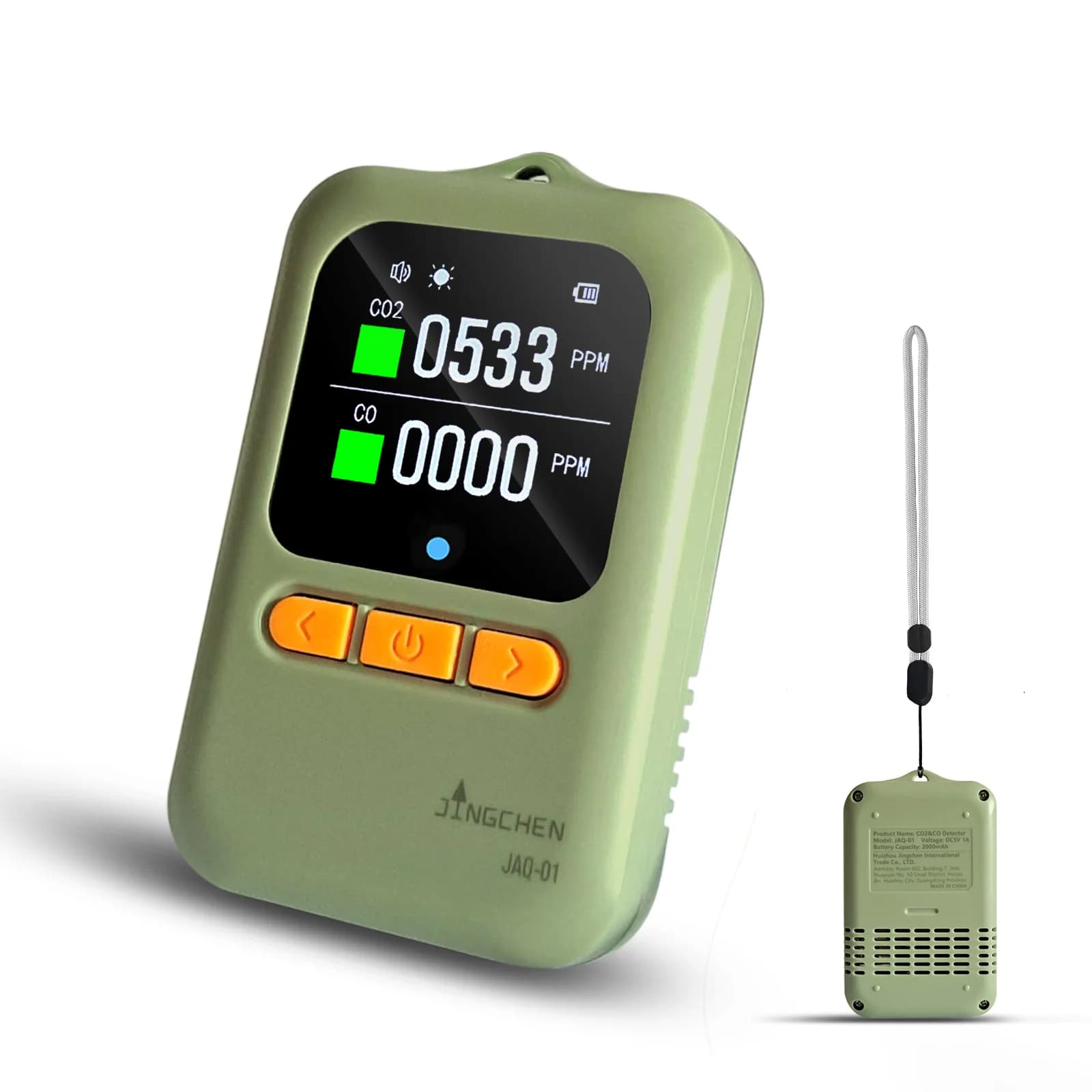 4‑in‑1 Portable Indoor Air Quality Monitor CO2 CO Temp Humidity Tester Audible Alarm Trend Graph For Home RV Camping Travel