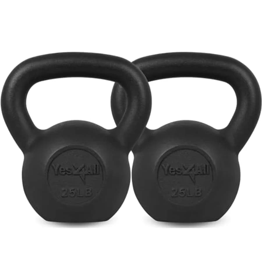 5-80 Kettlebell Full Body Training and Push-up - Single Set of 2 Pieces Black with Resistant Finish