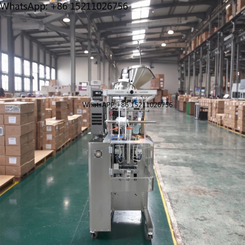 Automatic 15 g 20 g round corner bag packaging machine for protein/emym supplements in powder