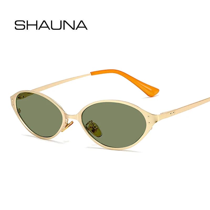 SHAUNA New Spring Hinge Stainless Steel Women Small Cat Eye Sunglasses UV400