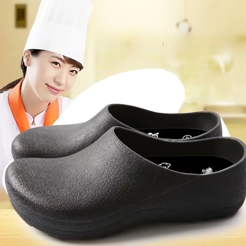 Scarpe da Chef, Scarpe Antiscivolo da Cucina, Impermeabili, Antiolio, per Ristoranti, Hotel, Fabbriche, Scarpe da Lavoro Leggere con Punta Chiusa