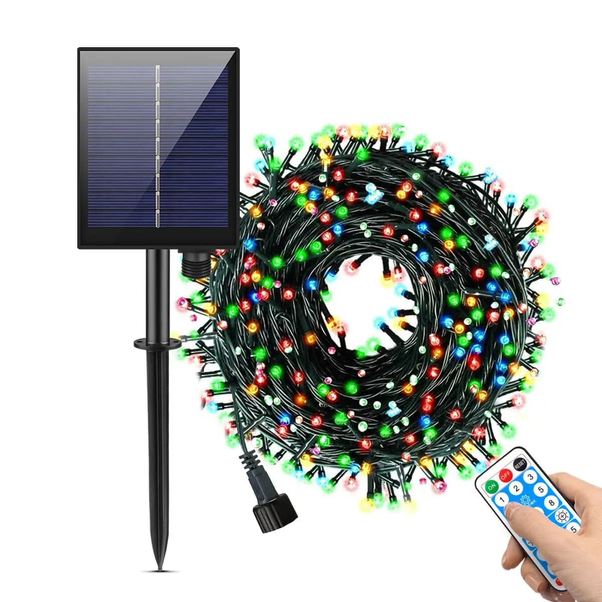 USB/Solare Veloce Ricaricabile HA CONDOTTO LA Luce Della Stringa 1200mAh Batteria di Controllo Remoto Patio Fata Luce Per Il Giardino Esterno Decorazioni Di Natale