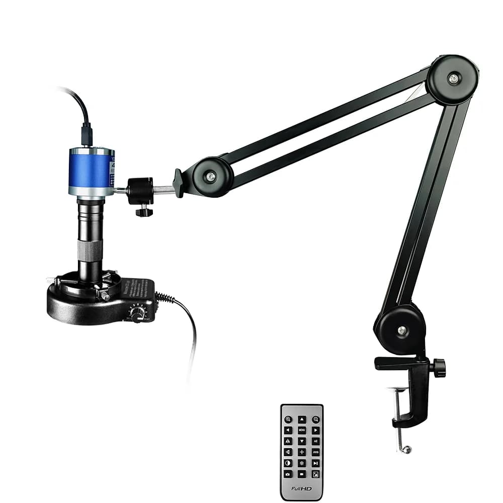 Microscopio monoculare con zoom 150X Telecamera 4K 48MP Uscita tipo C Risoluzione 3840X2160 Supporto per archiviazione scheda TF per la riparazione della scheda madre