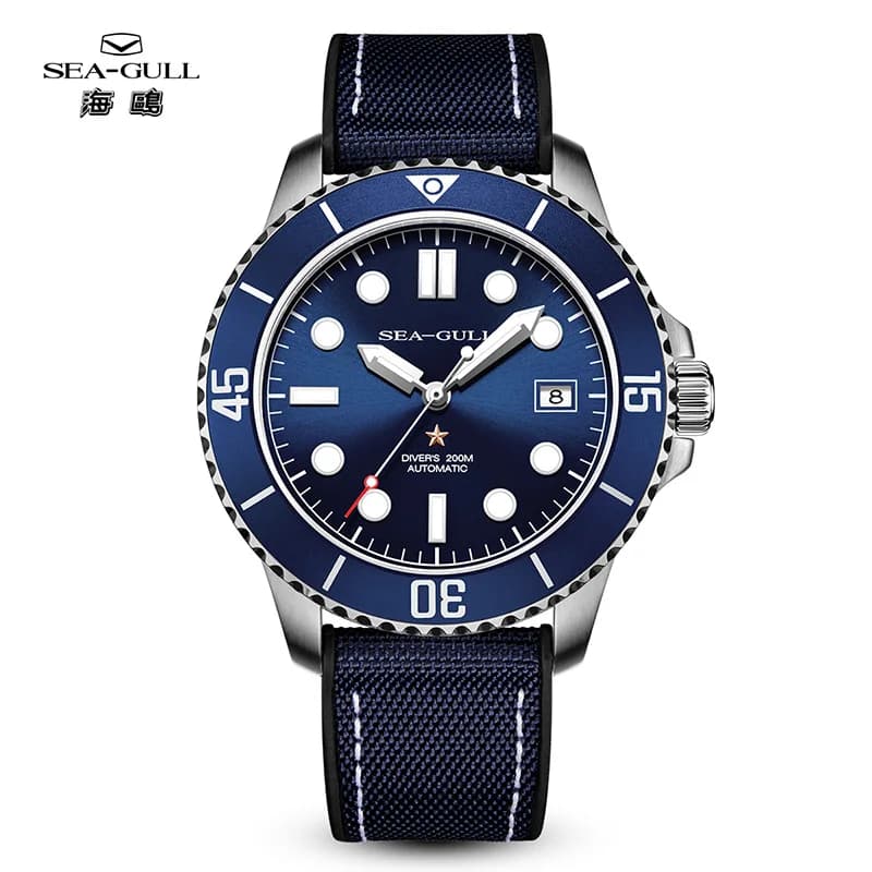 Seagull Luminous Men's Underwater Watch, Waterproof Ocean Series Water Ghost Professional 200M Automatic mechanical watch with ST2147