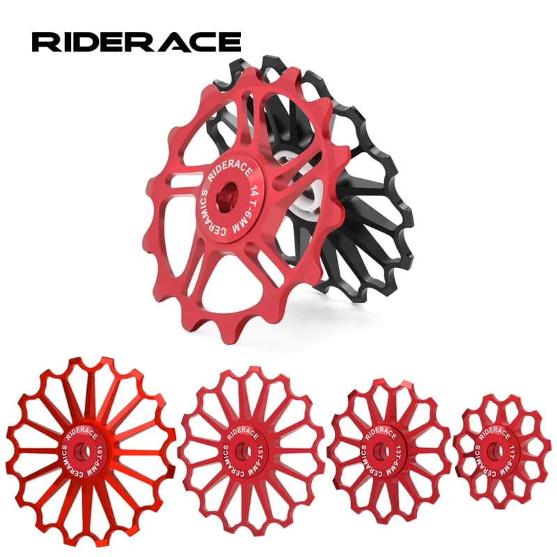Puleggia per Deragliatore Posteriore Bicicletta 11/12/13/14/15/16T con Cuscinetto in Ceramica, Leggera, Guida Ruota per Shimano