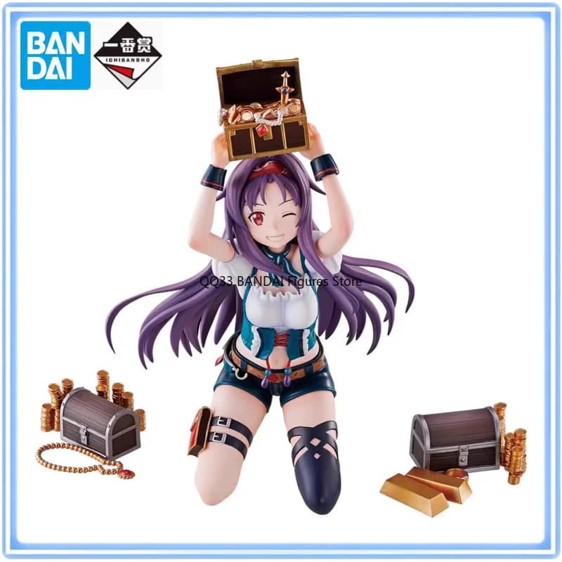 Bandai Original Sword Art Online SAO Konno Yuuki Treasure House Anime Action Figure Ornamenti per il desktop Modello regalo