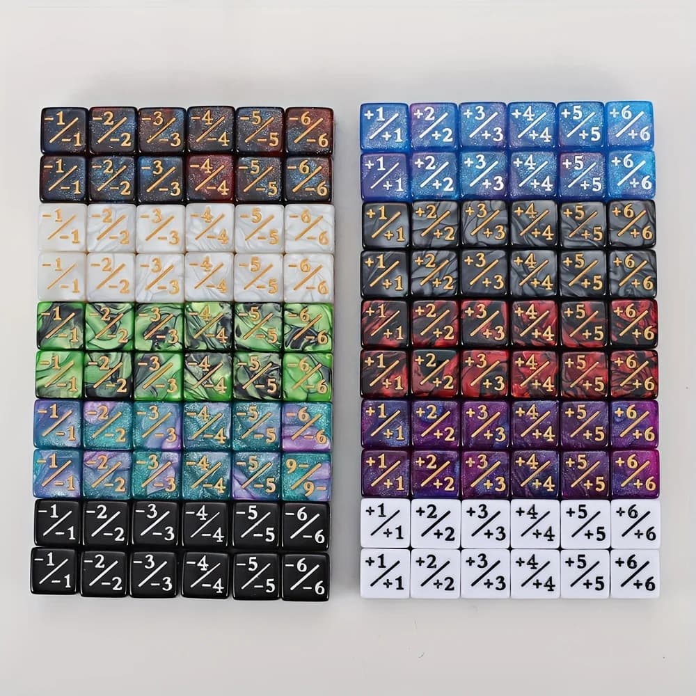 24pcs Magic Party Counting Dice Set With Starry Sky Design - Perfect For Mtg Card Games & Magic Games Enhance Math Skills