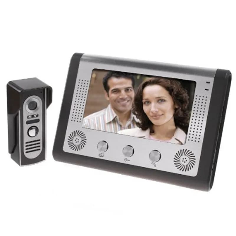 Videocitofono cablato con schermo LCD TFT da 7'', sistema di interfono visivo con vivavoce e telecamera esterna impermeabile a infrarossi