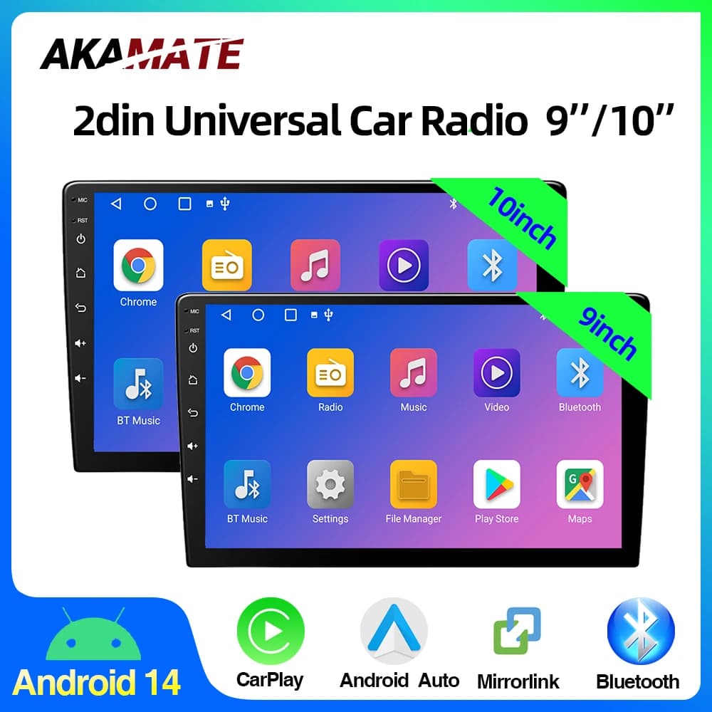 Autoradio Android CarPlay, Universal Multimedia Reader with GPS WIFI, Intelligent Car Systems, 9 and 10 Inch