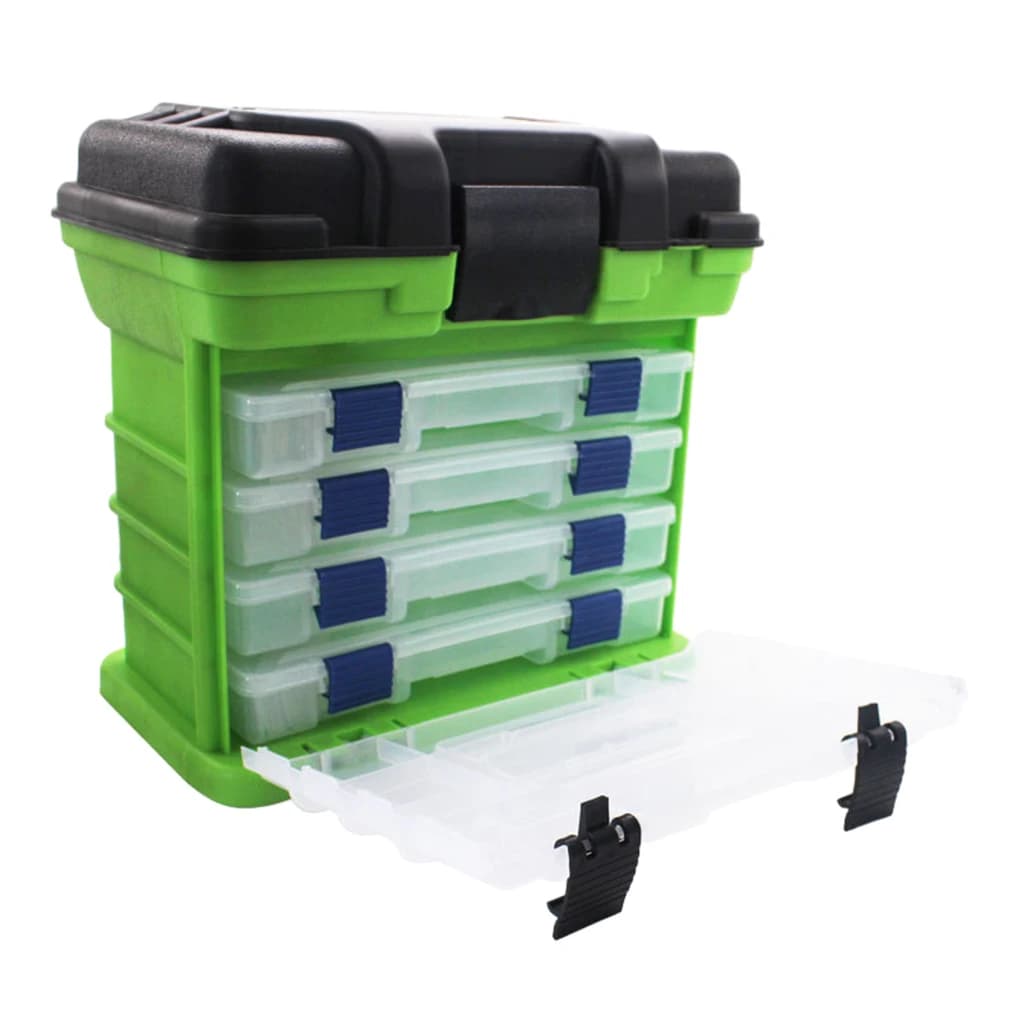 Versatile Tool Box for Craft Supplies and Hobbies Organization Box for Fishing Equipment 4 Layered Fishing bait