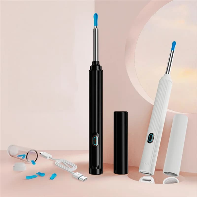 A59Z-Strumento per la rimozione del cerume dell'otoscopio con raccoglitore visivo wireless dell'orecchio con fotocamera Set di endoscopio per l'orecchio per la pulizia dell'orecchio dei bambini-A