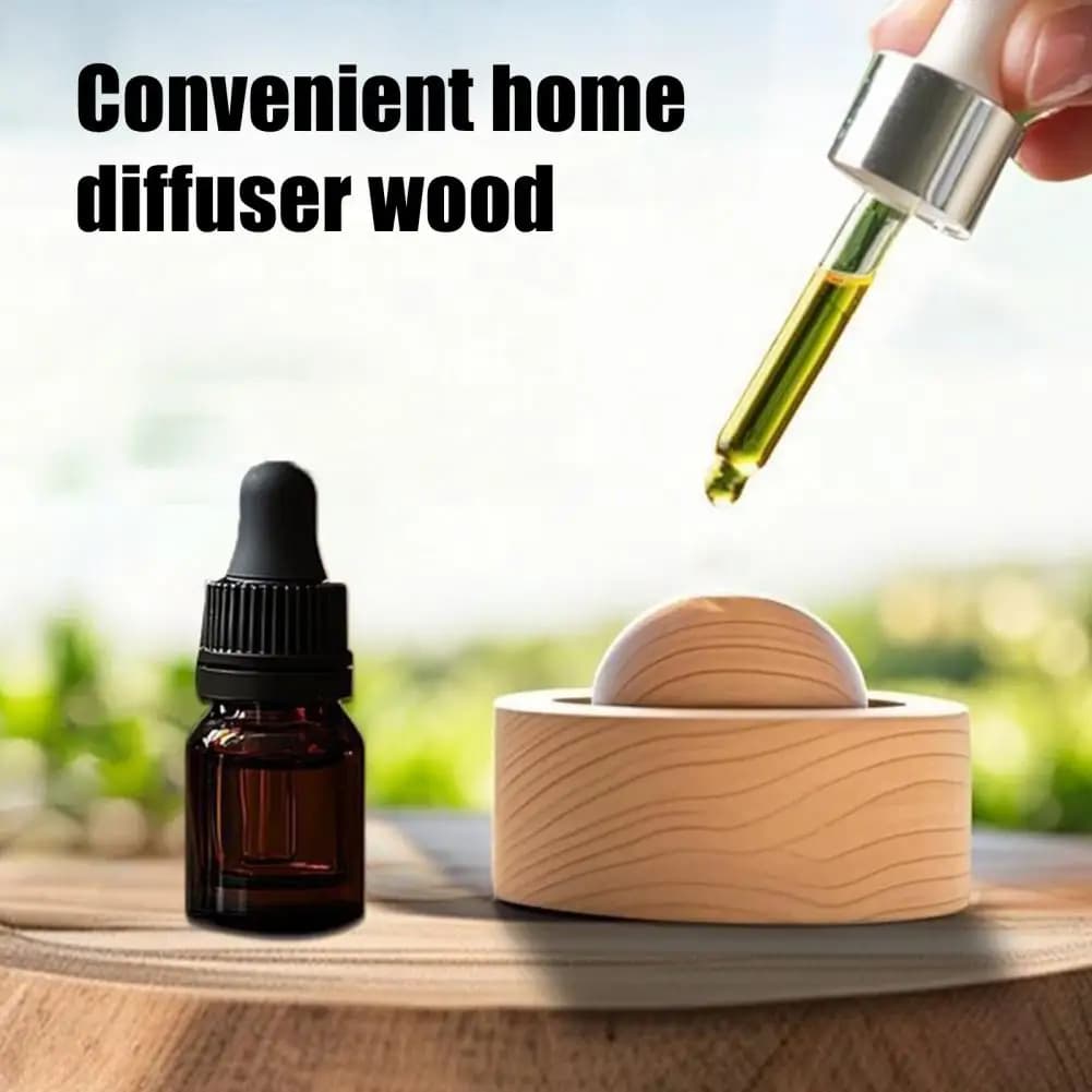 Diffusore di Oli Essenziali in Legno a Forma di Sfera, Diffusore Passivo per Aromaterapia, Decorazione per la Casa